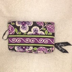 Vera Bradley wallet in lavender and lime.